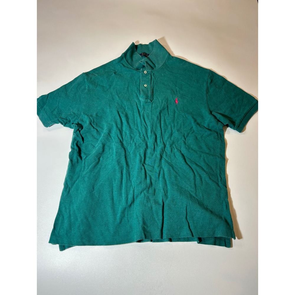 Polo Ralph Lauren Polo Shirt Men's XXL Green Classic Mesh Pony Logo